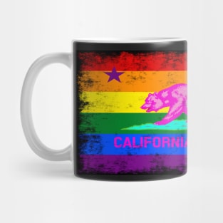 California Republic LGBTQ Pride Grunge Flag Mug